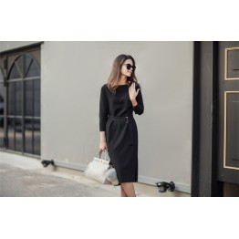 TE1423GJWL Euramerican fashion elegant temperament waist slit dress