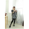 TE1533GJWL Casual joker irregular checks skirt with leggings fake two pieces