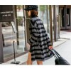 TE1535GJWL New style casual fashion joker cross stripes sweater coat