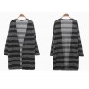 TE1535GJWL New style casual fashion joker cross stripes sweater coat