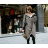 TE1536GJWL Autumn style loose zipper coat with cap