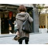 TE1536GJWL Autumn style loose zipper coat with cap