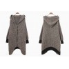 TE1536GJWL Autumn style loose zipper coat with cap