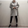 TE3081YZS Letters print loose long sleeve hoodies dress