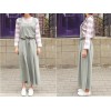 TE6514YZS Suspender corduroy slim waist wide leg jumpsuit