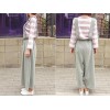 TE6514YZS Suspender corduroy slim waist wide leg jumpsuit