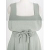 TE6514YZS Suspender corduroy slim waist wide leg jumpsuit