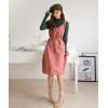 TE6517YZS Multi ways wear suspender slim waist sleeveless wide hem dress