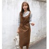 TE6517YZS Multi ways wear suspender slim waist sleeveless wide hem dress