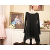 TE1424GJWL Fashion loose chiffon splicing irregular dress