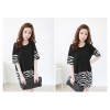 TE1427GJWL Fashion zebra stripes splicing dress