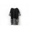 TE1427GJWL Fashion zebra stripes splicing dress