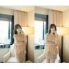 TE1429GJWL Gentle women irregular chiffon splicing vest dress two pieces