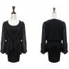 TE1429GJWL Gentle women irregular chiffon splicing vest dress two pieces