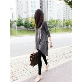 TE1539GJWL Autumn new style joker print irregular dress