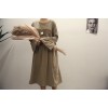 TE1540GJWL Loose Korean fashion trumpet sleeve dress