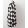 TE1545GJWL Winter large checks stand collar woolen coat