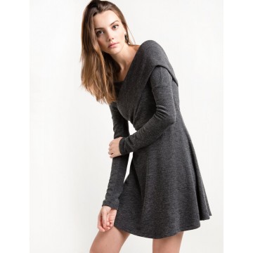 TE2333XYD Euramerica winter cross v neck long sleeve dress