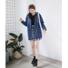 TE3087YZS Pocket denim shirt with cap