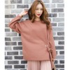 TE6523YZS Batwing sleeve lacing waist backing shirt