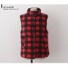 TE1546YZS Stand collar joker quilted cotton vest coat