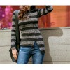 TE1551GJWL Stripes spandex slim irregular backing t-shirt