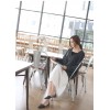 TE1556GJWL Loose casual v neck irregular joker sweater