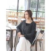 TE1556GJWL Loose casual v neck irregular joker sweater