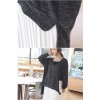 TE1556GJWL Loose casual v neck irregular joker sweater