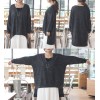 TE1556GJWL Loose casual v neck irregular joker sweater