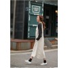 TE1558GJWL Korean fashion splicing print loose long t-shirt