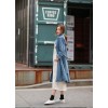 TE1558GJWL Korean fashion splicing print loose long t-shirt