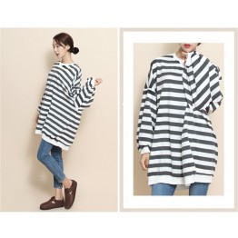 TE1559GJWL New style fashion large size cross stripes t-shirt