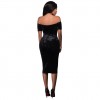 TE1318BNYR Sexy Euramerica diamond velvet zipper boat neck dress
