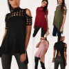 TE6219QQZJ Hot sale hollow out slit back t-shirt