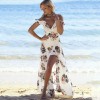 TE7201WYZ Euramerica fashion lotus leaf gullas beach dress