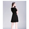 TE6229QQZJ Summer irregular slim waist short sleeve temperament dress