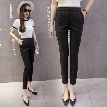 TE8980HYNS New style slim casual slit bottom ninth pants