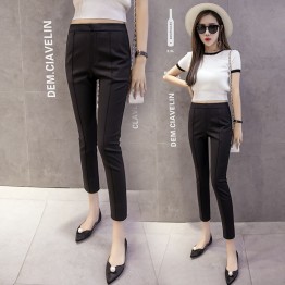 TE8980HYNS New style slim casual slit bottom ninth pants