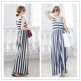 TE1469GJWL New fashion v neck backless wide leg jumpsuit