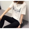 TE588XGM Korean fashion letters print round neck joker t-shirt