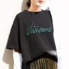 TE595XGM Korean fashion Personality embroidery letters loose t-shirt