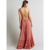 TE7168WYZ Sexy backless halter maxi beach dress