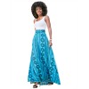 TE7816WYZ Hot sale cotton t-shirt with vintage print wide hem maxi skirt