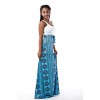 TE7816WYZ Hot sale cotton t-shirt with vintage print wide hem maxi skirt