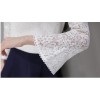 TE8706XBFS New style trumpet sleeve lace tops with empire waist skirt