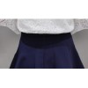 TE8706XBFS New style trumpet sleeve lace tops with empire waist skirt