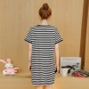 TE1771JXMM Summer stripes cartoon print maternity t-shirt dress