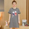 TE1771JXMM Summer stripes cartoon print maternity t-shirt dress