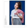 TE3112YZS Korean fashion rose decoration short sleeve t-shirt